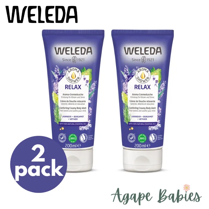 [2 Pack] Weleda Aroma Shower Relax, 200ml