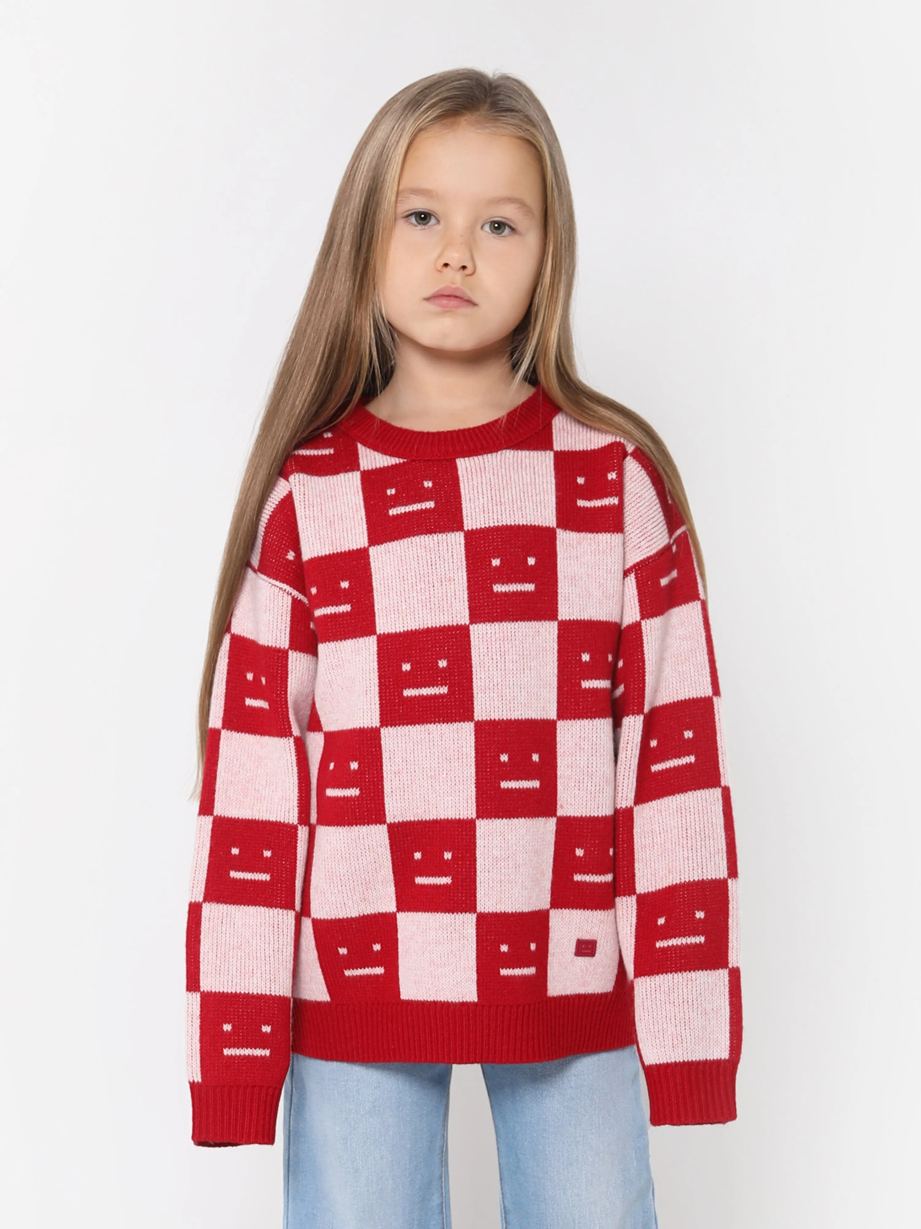 Acne Studios Kids Wool Knitted Square Face Jumper