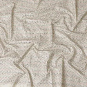 Artisanal Synthetic Satin Weave Fabric - 110cm Wide, Subtle Textured embroidery from India-D18542