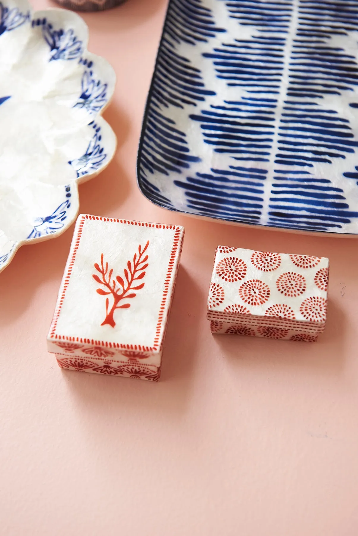 ATLANTIC BLUE IKAT TRAY