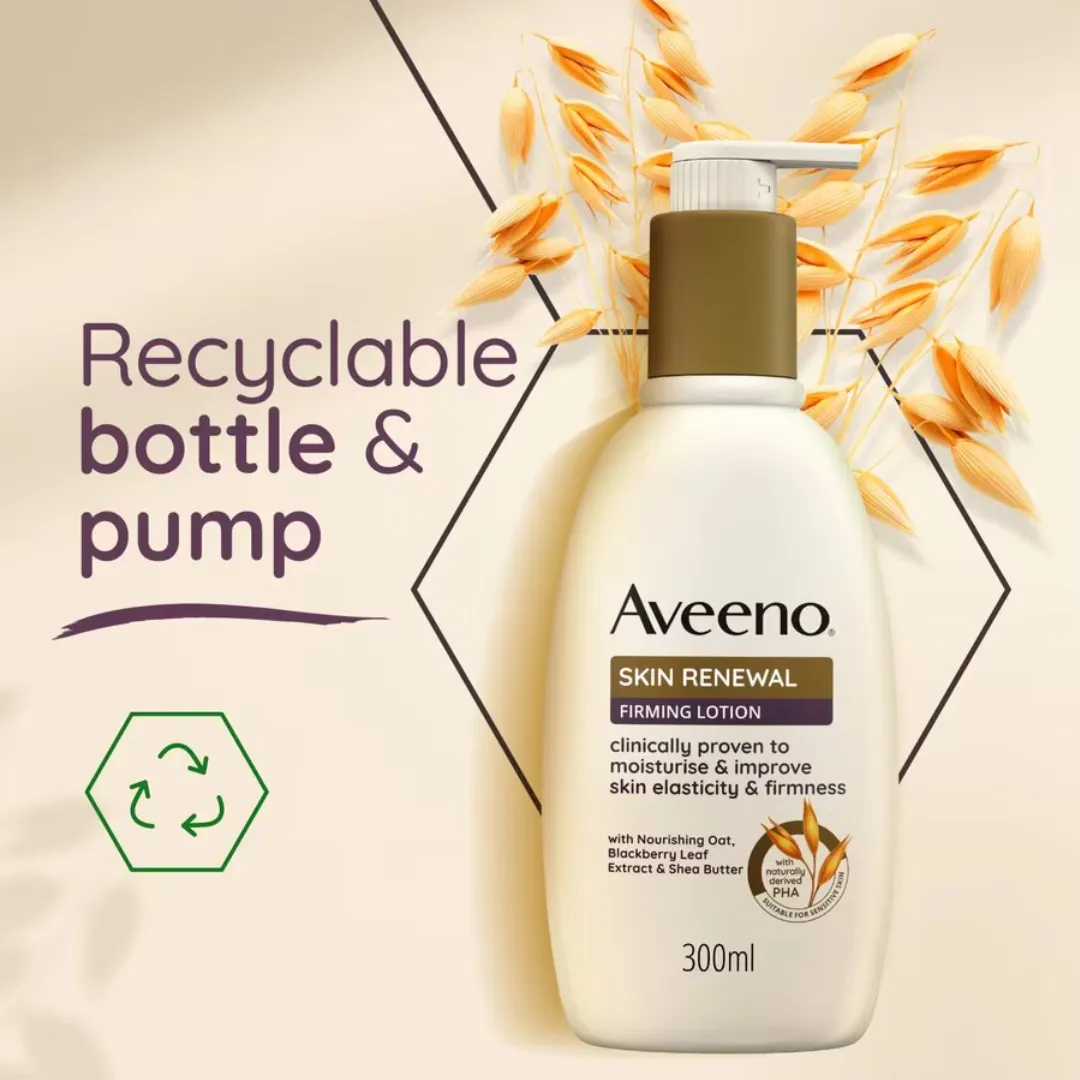 Aveeno Skin Renewal Firming Body Lotion Moisturiser 300ml (T)