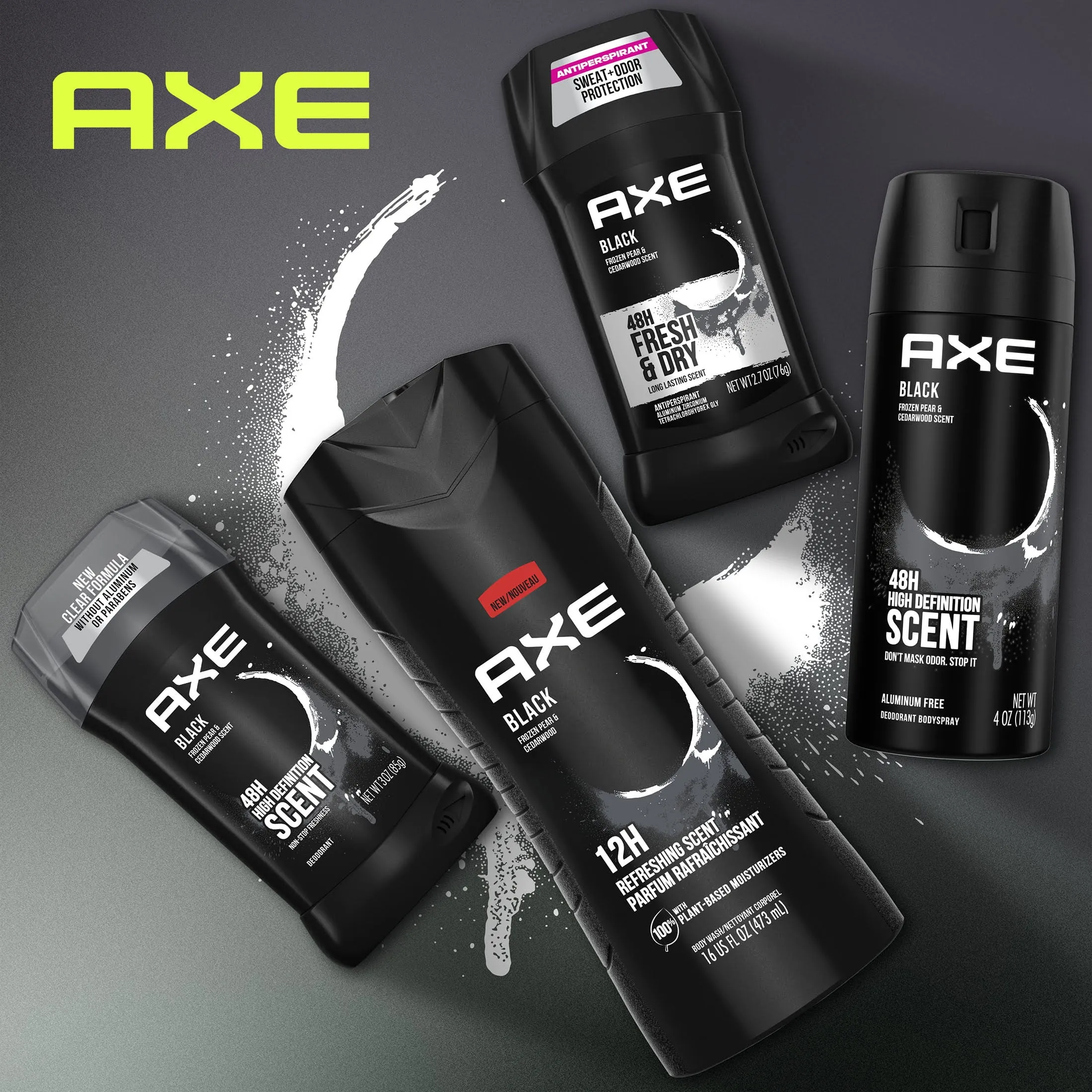 Axe Black Long Lasting Men's Antiperspirant Deodorant Stick, Frozen Pear and Cedarwood, 2.7 oz