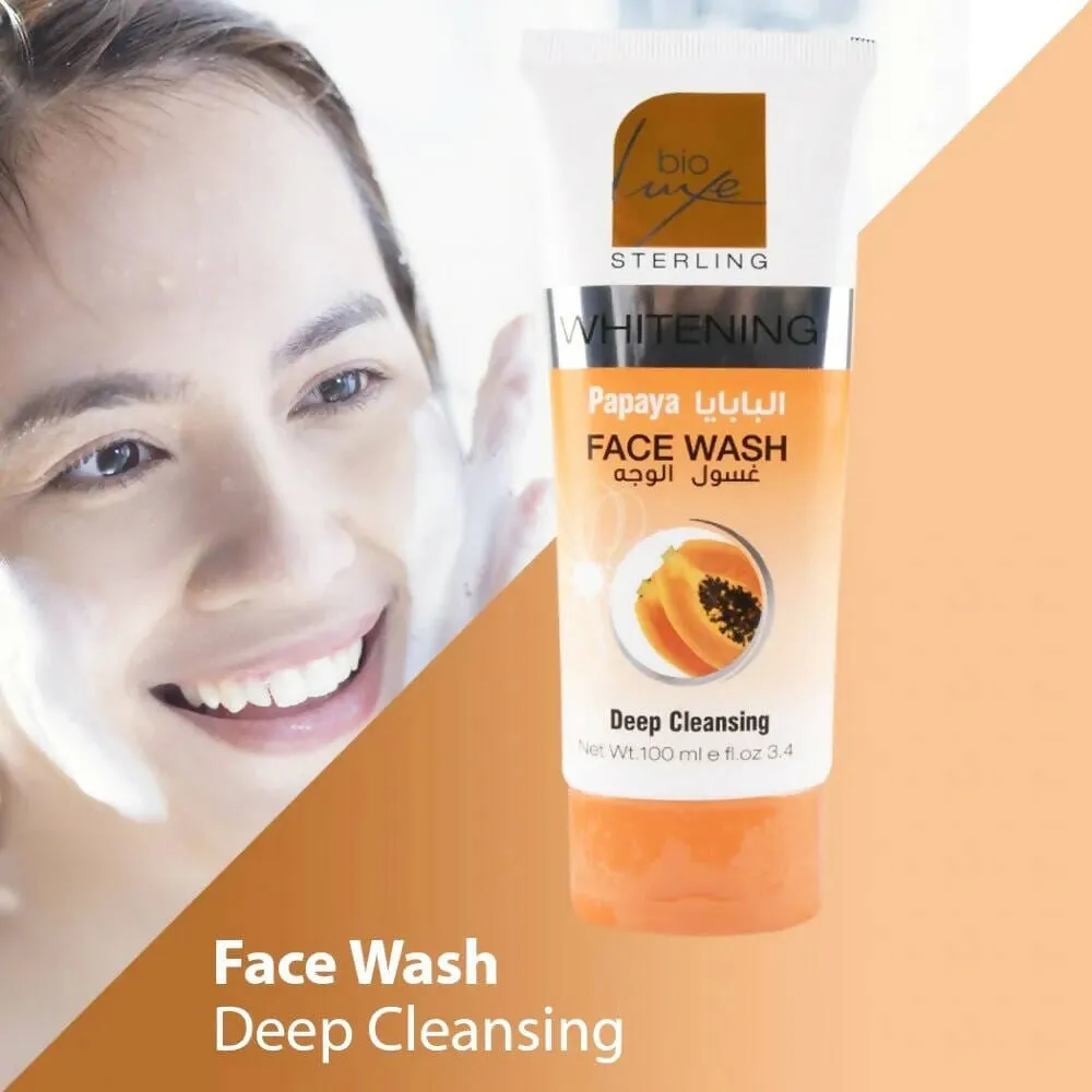 Bio Luxe Whitening Papaya Face Wash - 100ml (Pack Of 2)