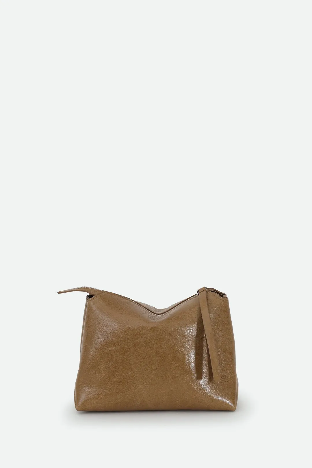 BRIDGET ITALIAN PATENT LEATHER CROSSBODY BAG IN COGNAC