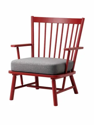 Brown-red spindle armchair