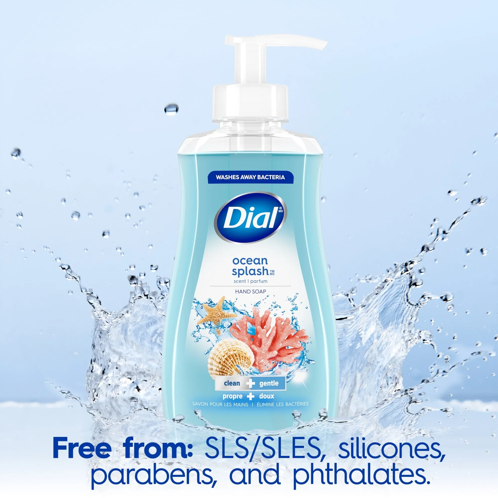 Dial Liquid Hand Soap, Ocean Splash, 7.5 fl oz