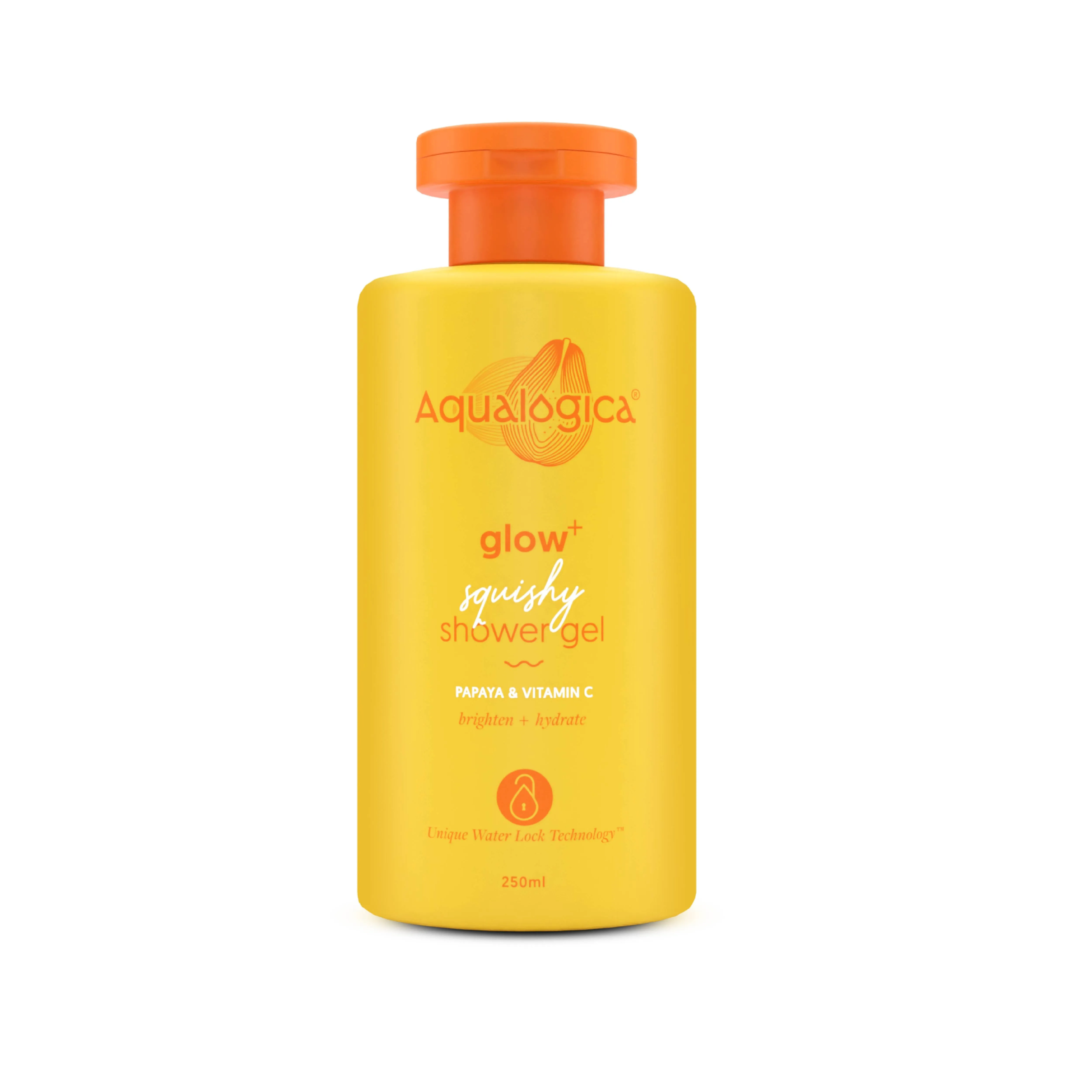 Glow  Squishy Shower Gel with Papaya & Vitamin C for Glowing Skin - 250ml