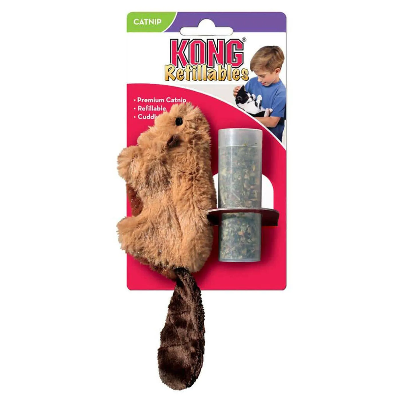 KONG Refillable Catnip Beaver Cat Toy