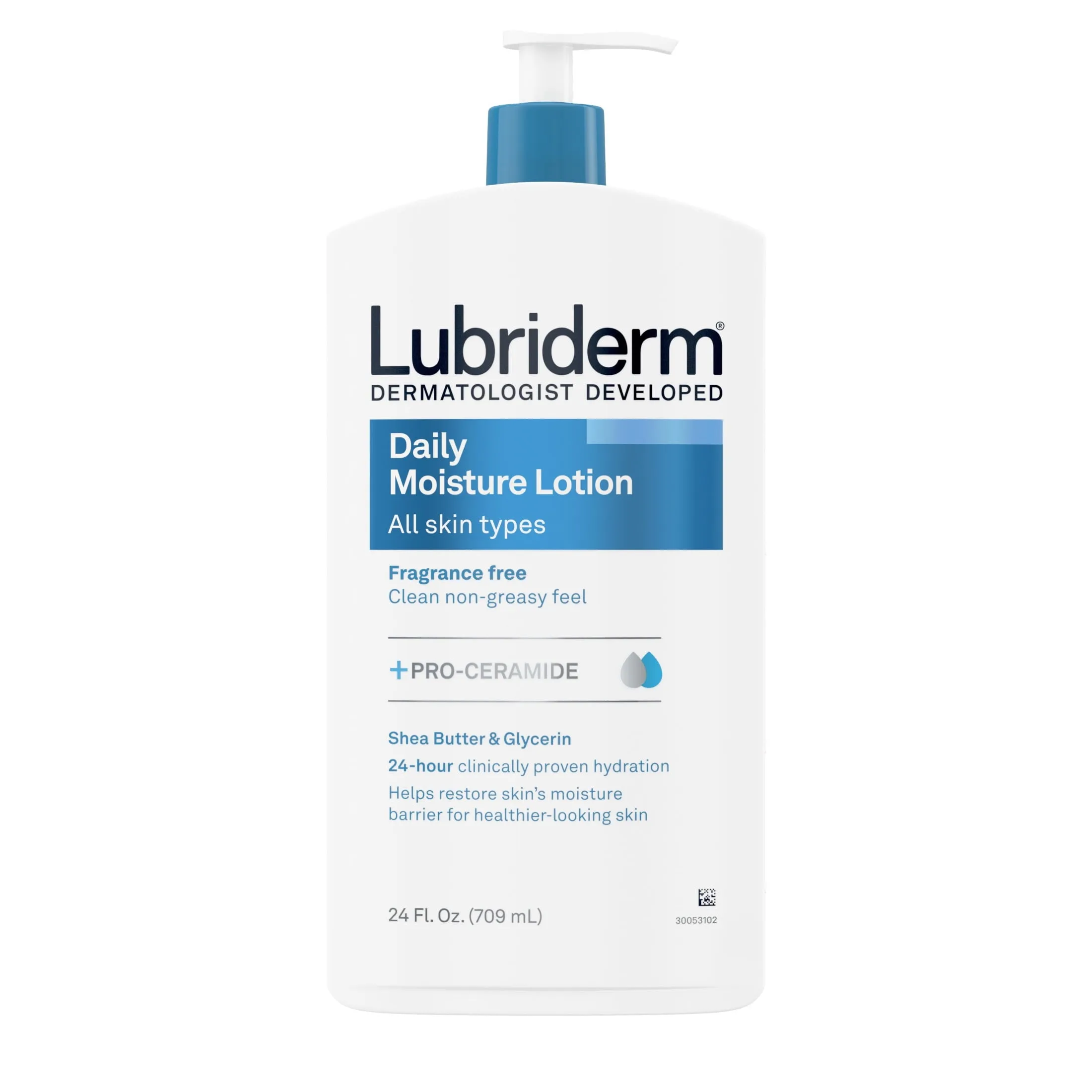 Lubriderm Unscented Daily Moisture Lotion   Pro-Ceramide, 24 fl. oz