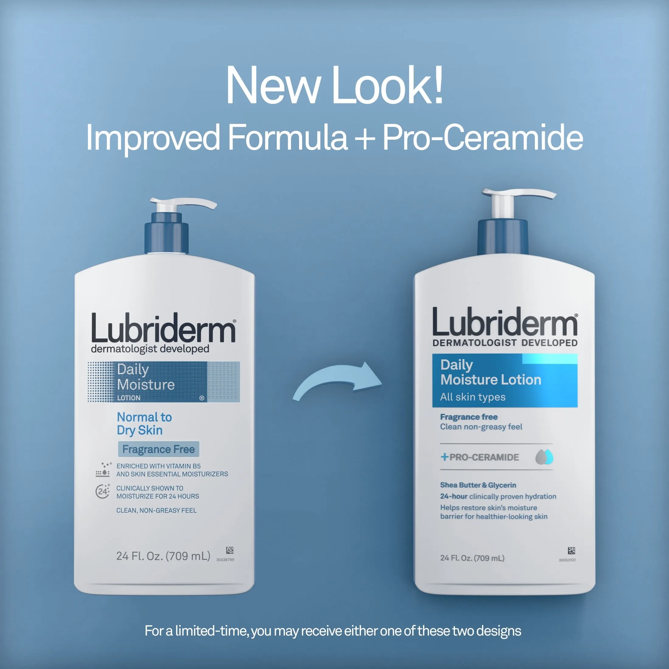 Lubriderm Unscented Daily Moisture Lotion   Pro-Ceramide, 24 fl. oz