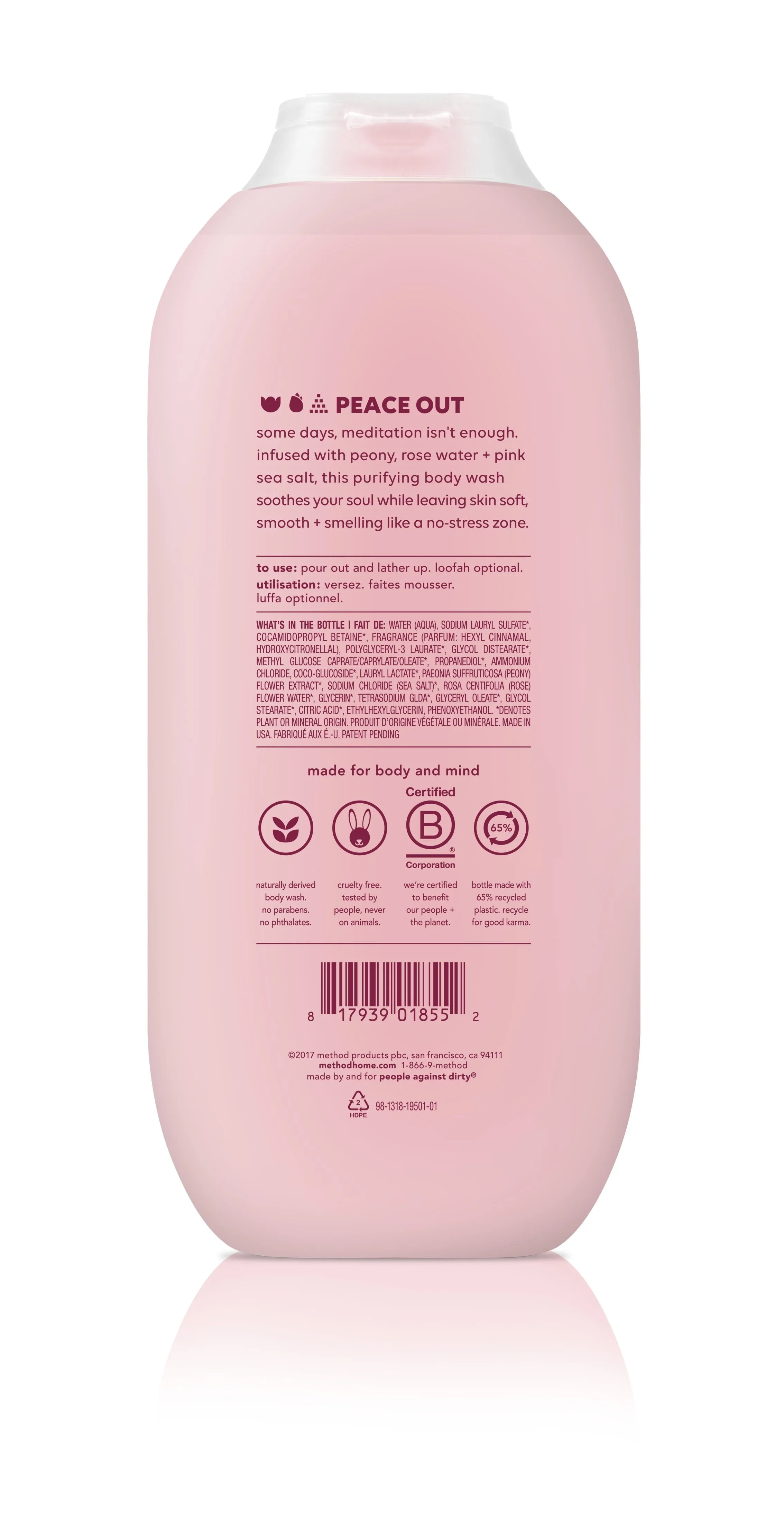 Method Body Wash, Pure Peace, 18oz