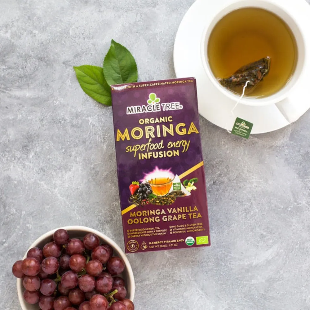 Miracle Tree's Moringa Energy Tea, Grape Vanilla