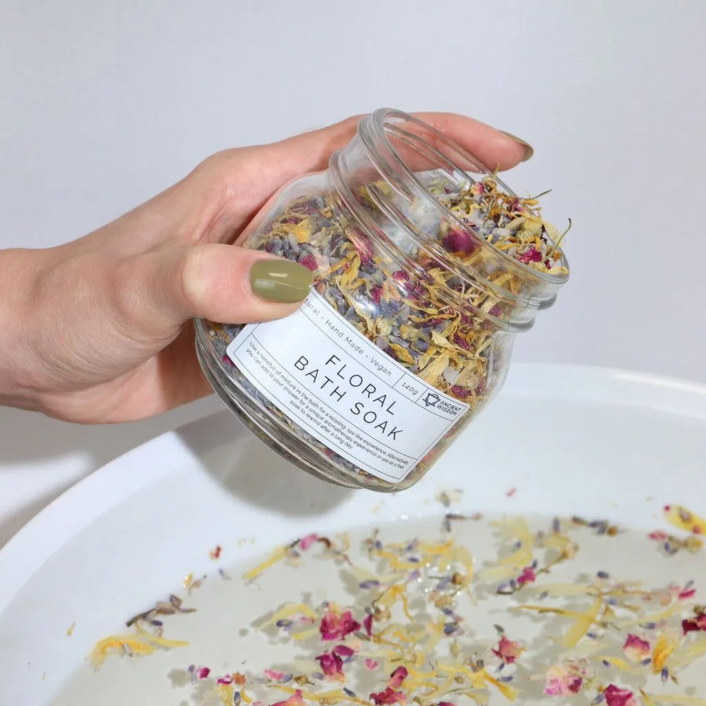 Natural Bath Salts - Floral Bath Soak & Facial Steam Blend - Vegan Friendly