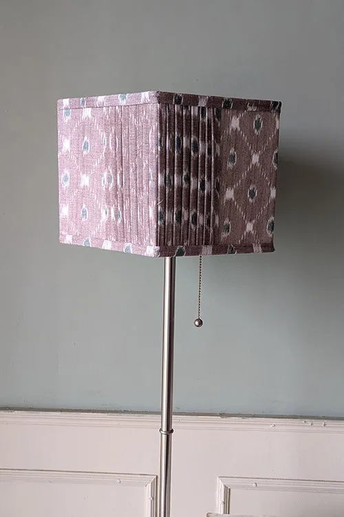 Okhai "Palm Shade" Ikkat Grey Hexagon Lampshade