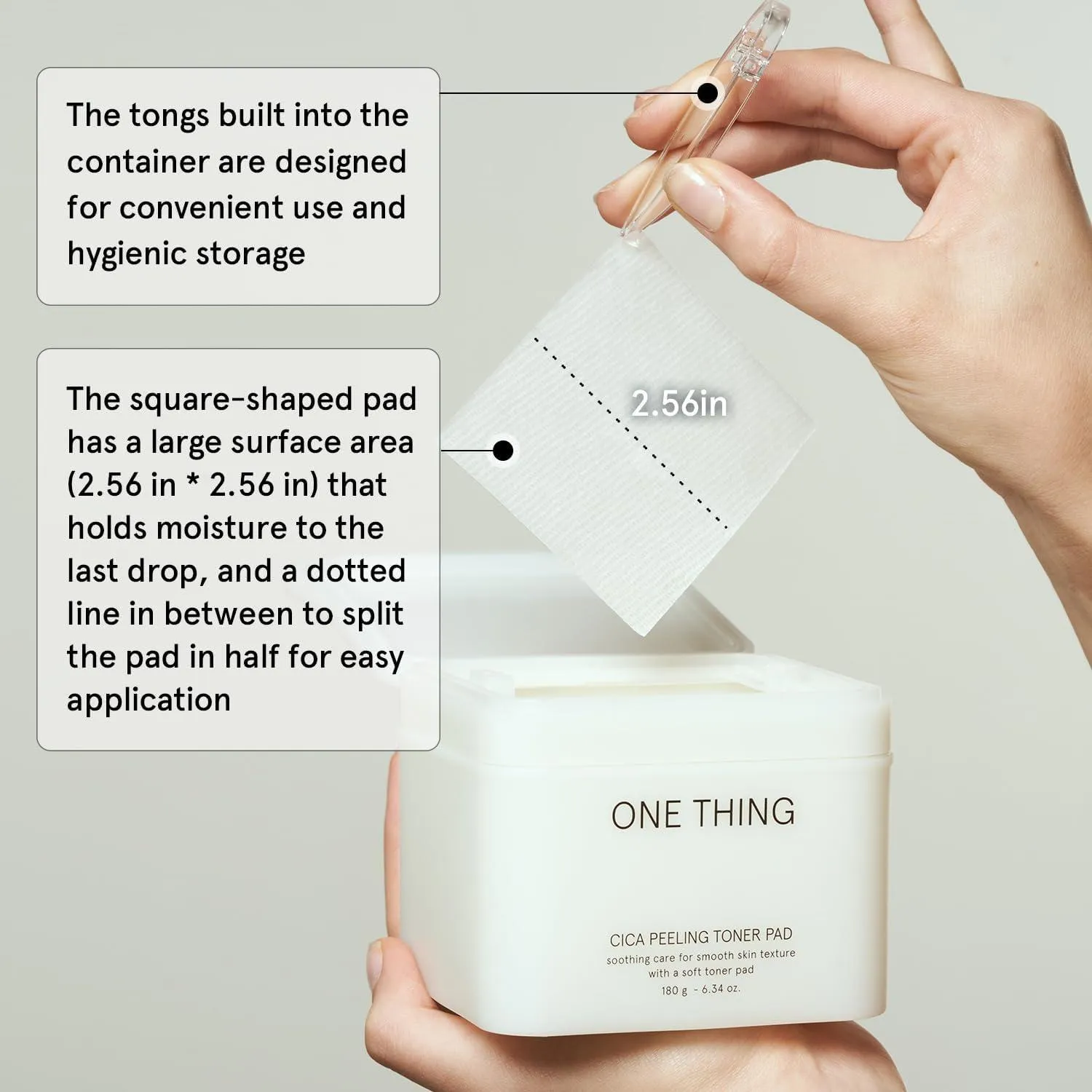 [ONE THING] Cica Peeling Toner Pad 180ml 65EA