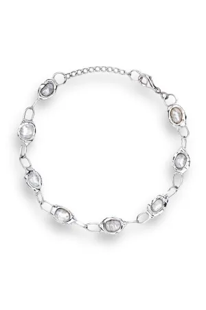 Pearl Chain Bracelet in Silver