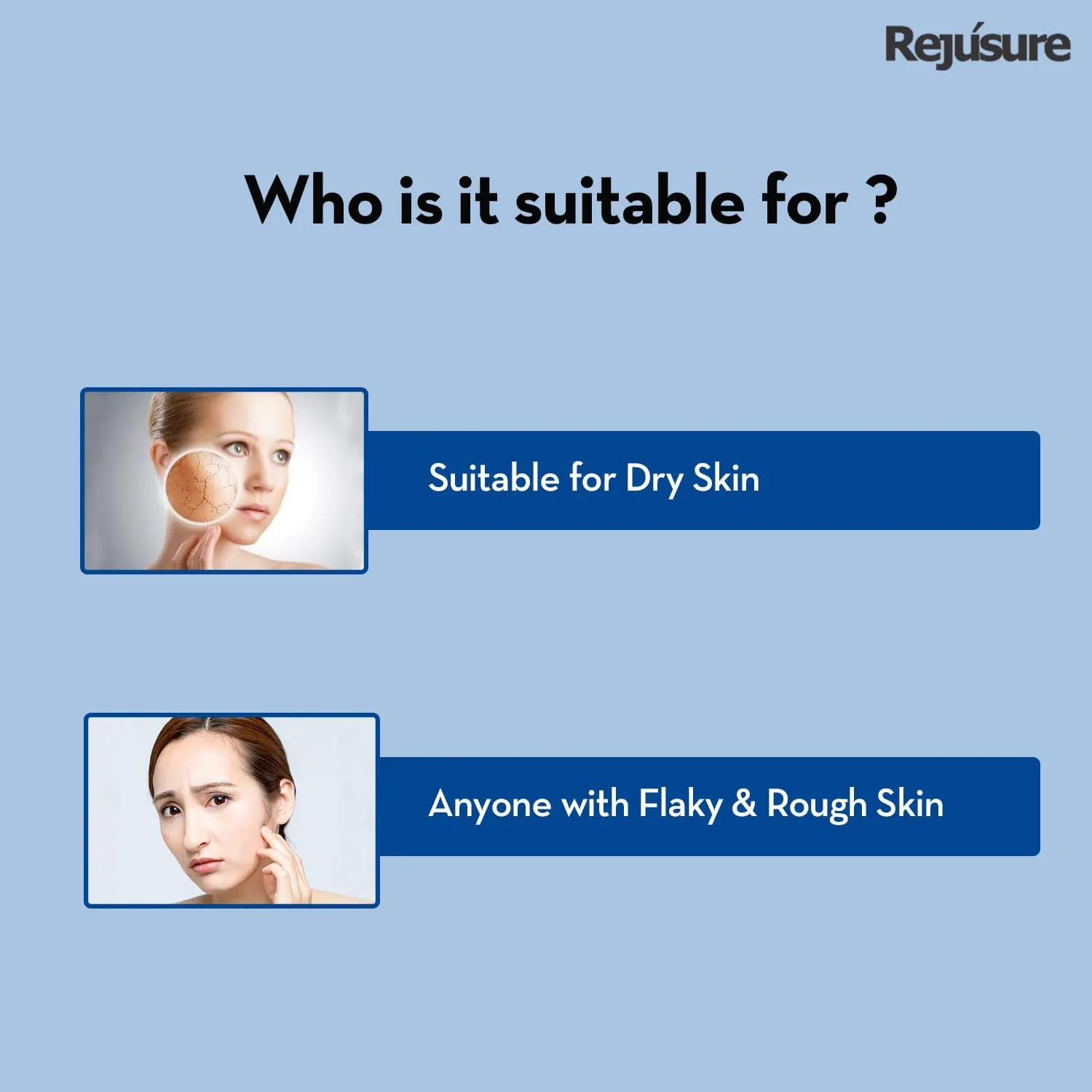 Rejusure Aqueous Cream - Fast Acting for Dry/Itchy/Sensitive Skin, Hydrates and Soothes | Skin care - 100gm