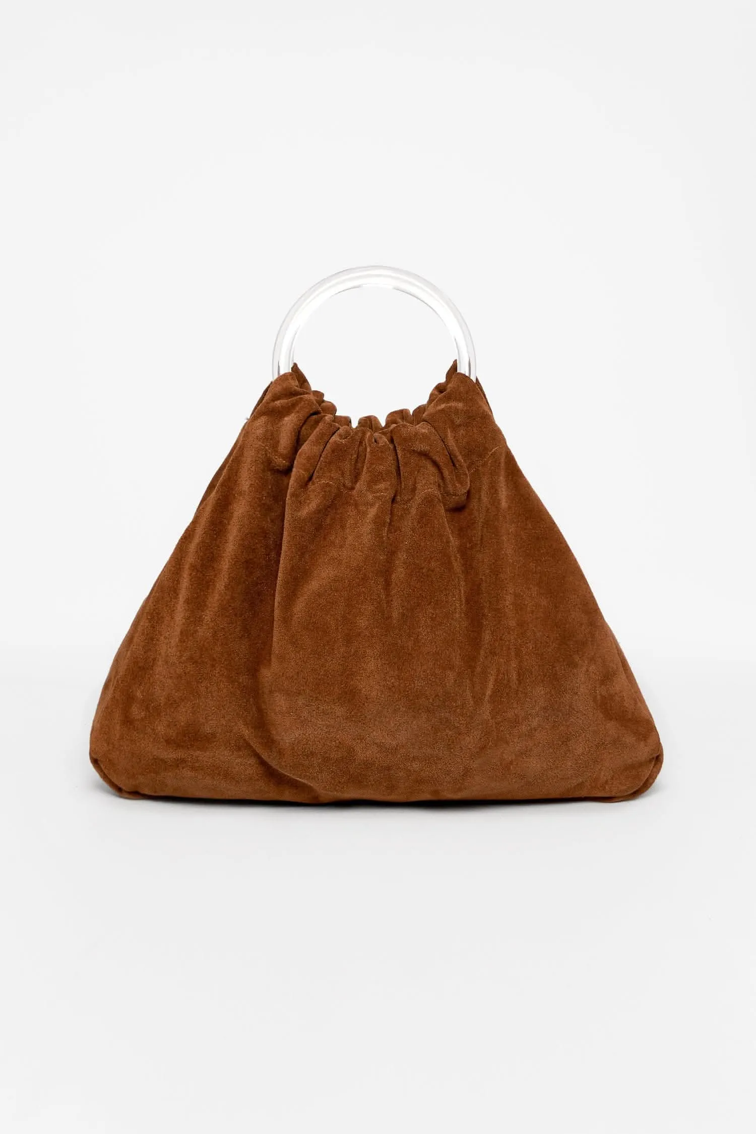 RLH3480 - Suede Acrylic Ring Bag