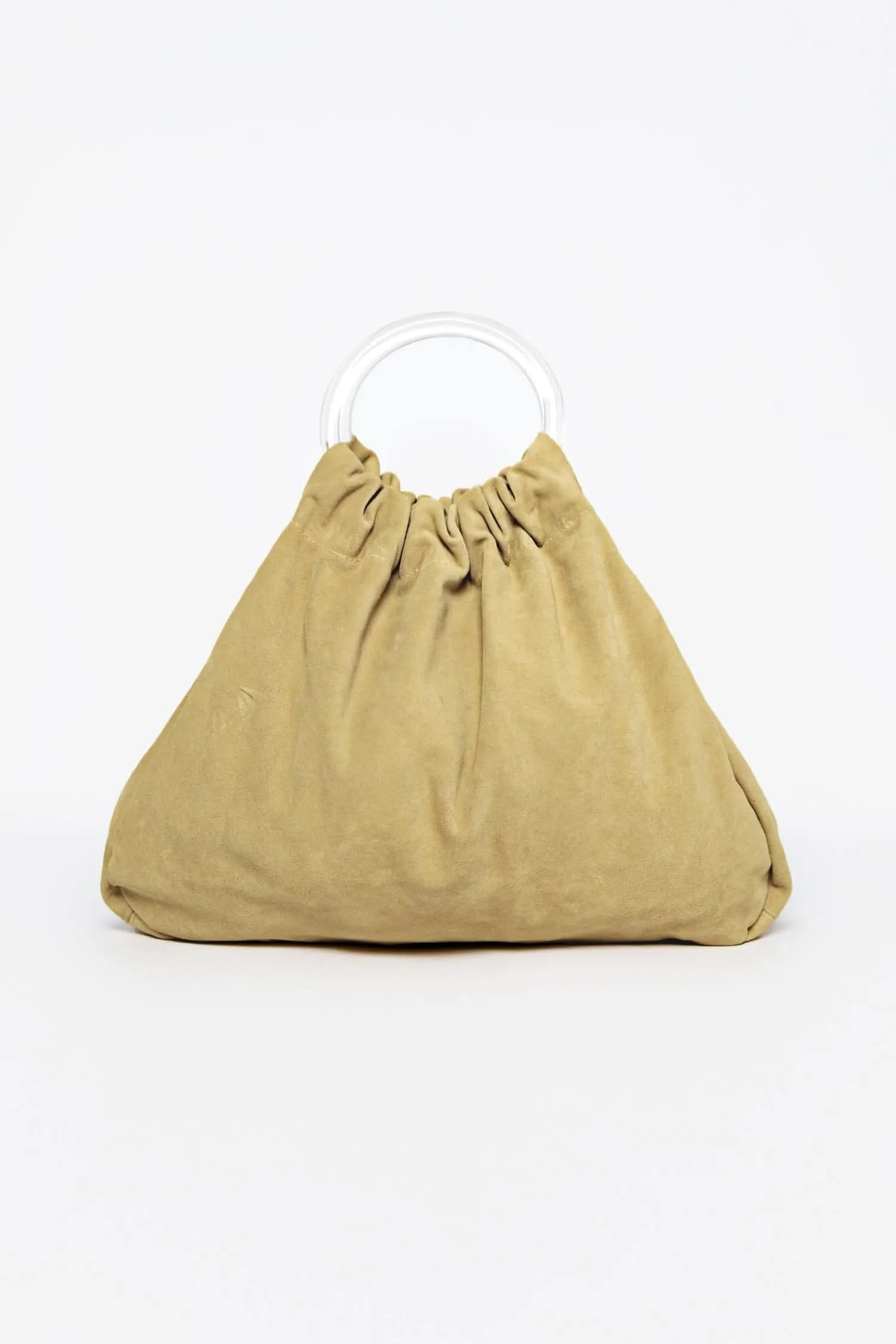 RLH3480 - Suede Acrylic Ring Bag