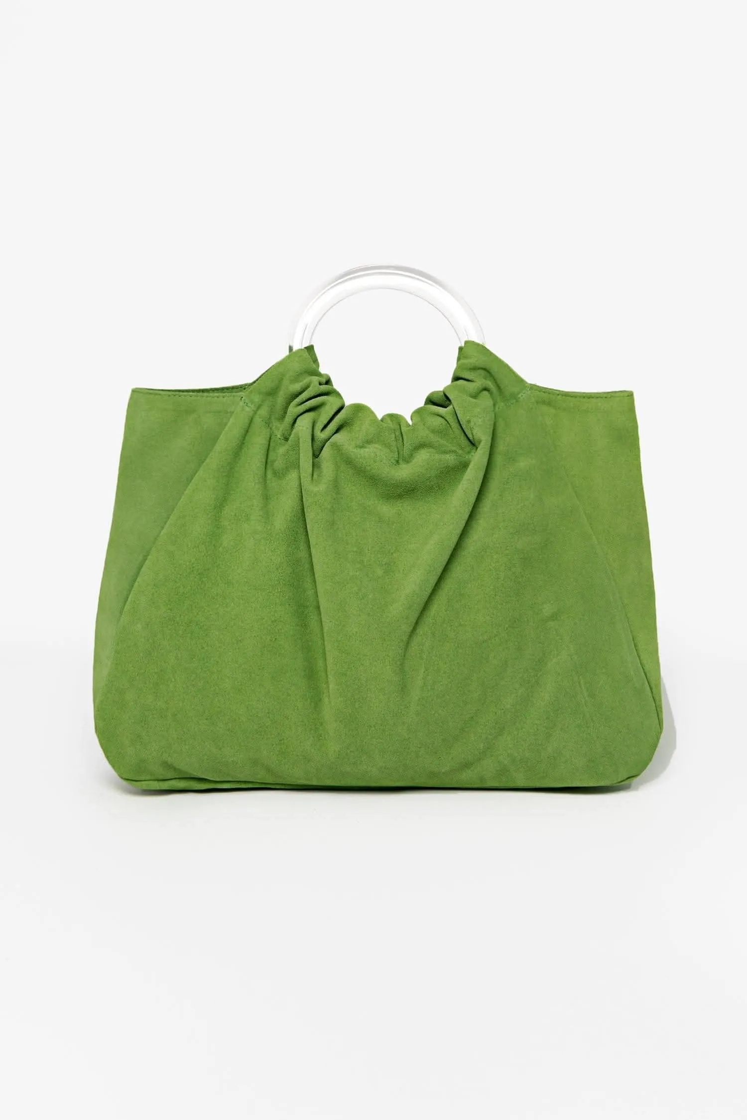 RLH3480 - Suede Acrylic Ring Bag