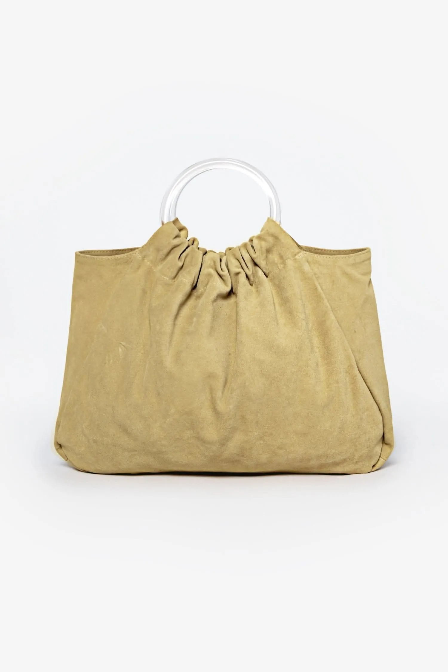 RLH3480 - Suede Acrylic Ring Bag