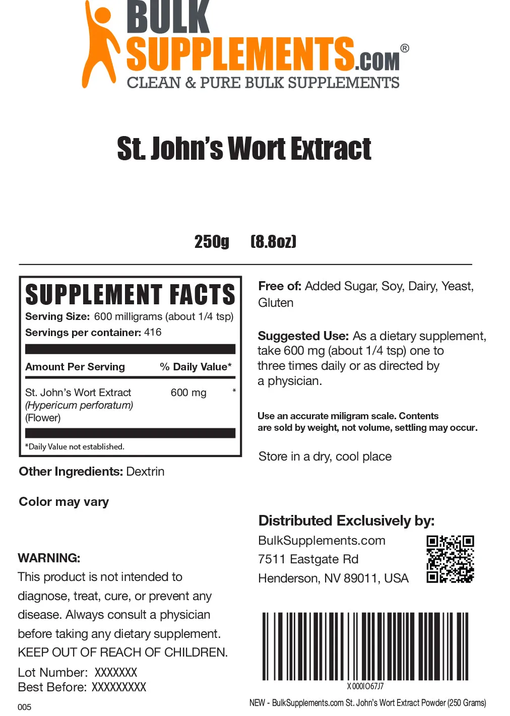 St. John's Wort Extract Powder