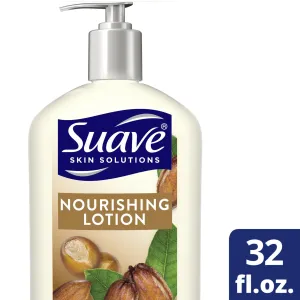 Suave Skin Solutions Nourishing Body Lotion with Cocoa Butter and Shea for all Skin Types, 32 oz