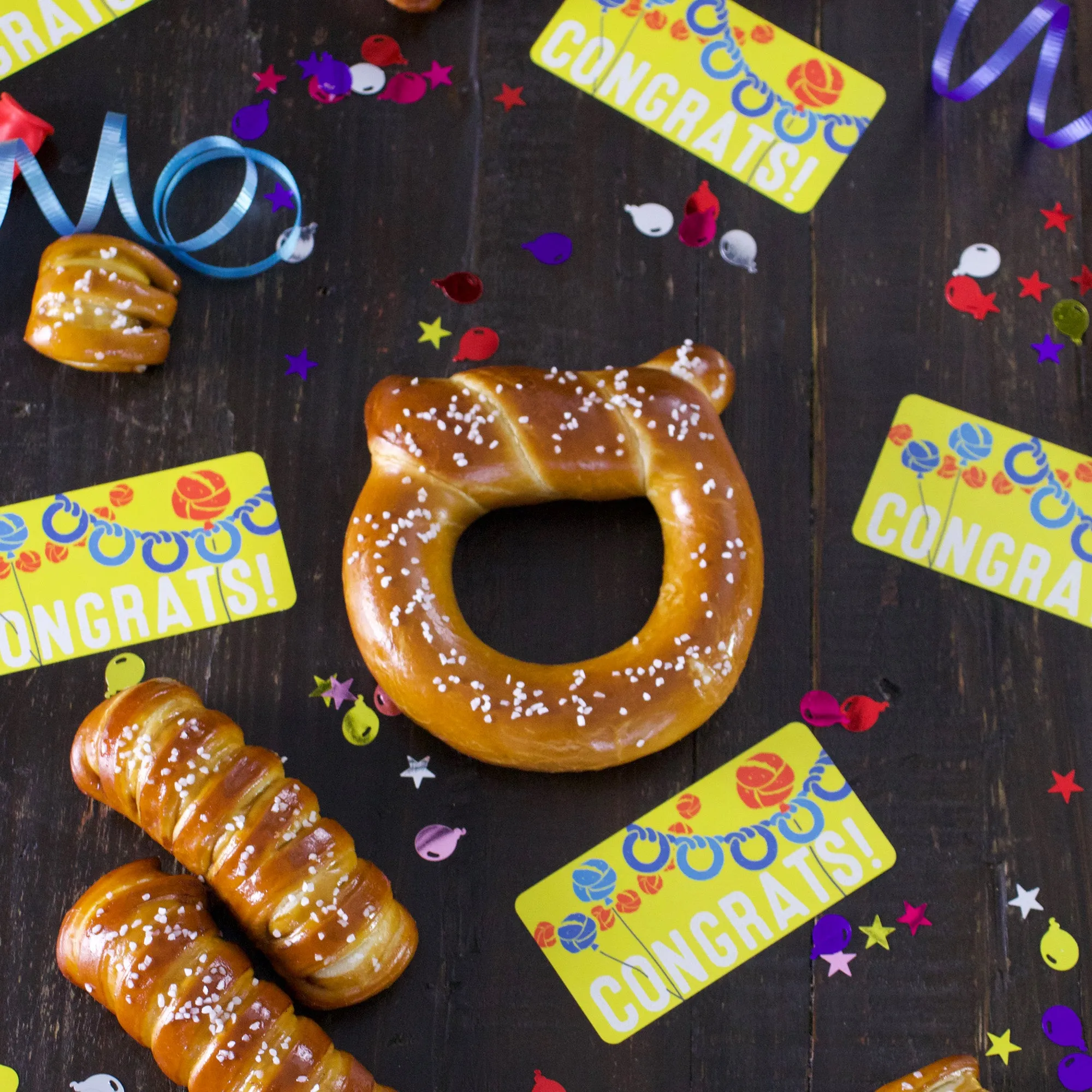 TURNBUCKLE STICKS SOFT PRETZEL BOX - Congratulations